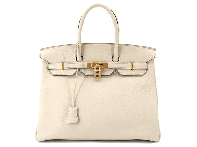 Hermès HERMES BIRKIN 35 Bege Couro  ref.928725