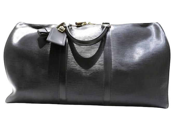 Louis Vuitton Keepall 50 Black Leather ref.928905 - Joli Closet