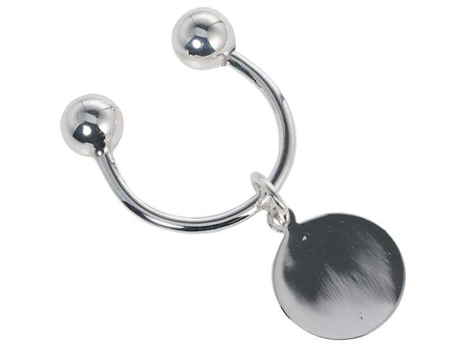 Tiffany & Co Key ring Silvery Silver  ref.929007