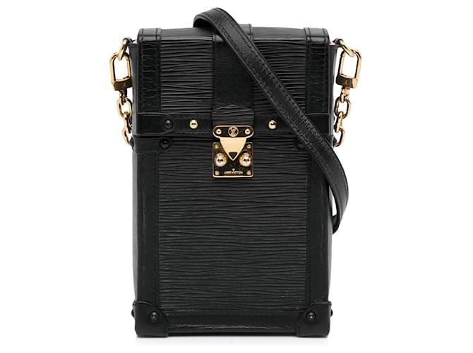 Pochette trunk leather handbag Louis Vuitton Black in Leather