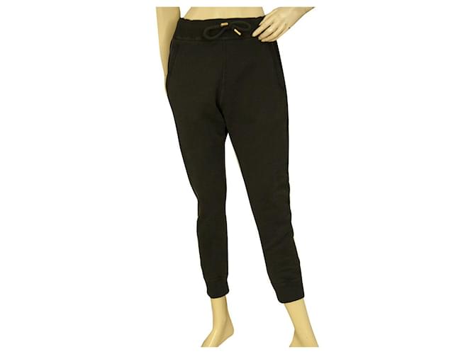 Dsquared2 Pantalones de chándal "Icon" negros Pantalones Sport Lounge Crop Pantalones talla XS Algodón  ref.929253