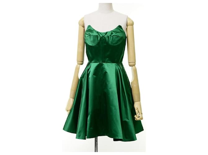 Miu Miu Silk Dress Dark green  ref.929282