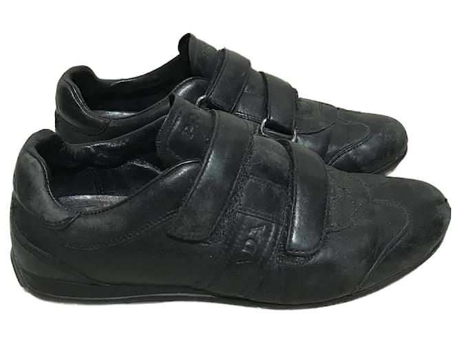 PRADA  Trainers T.EU 37 Leather Black  ref.929353