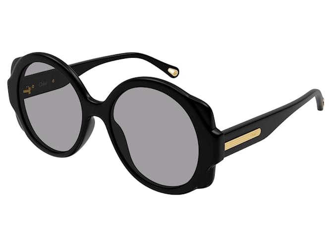 Chloé lentes de sol cloe negros Acetato  ref.929437