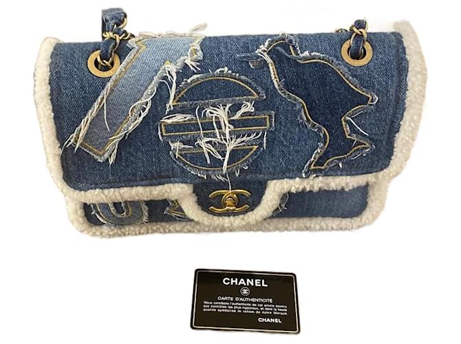 Chanel Bolsas Azul John  ref.929459