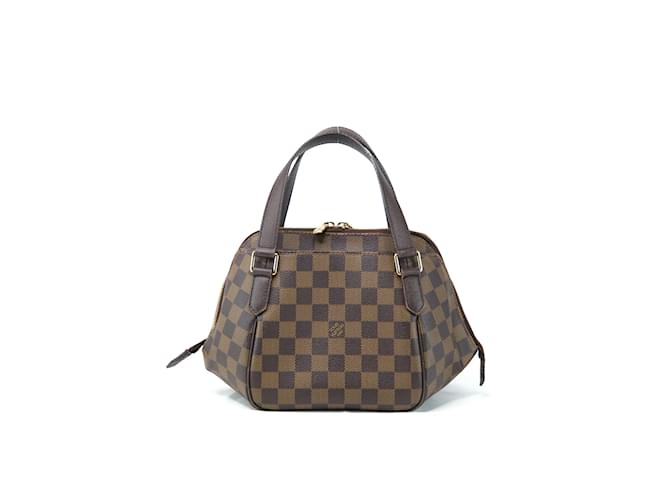 Louis Vuitton Belem PM Damier Ebene Satchel Bag Brown