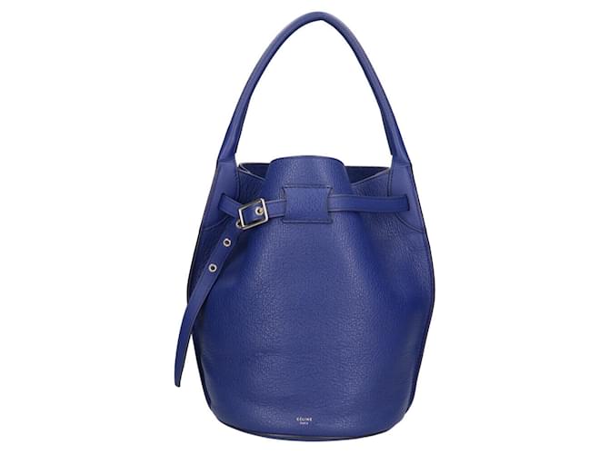 Céline Big Bag Blau Leder  ref.929617