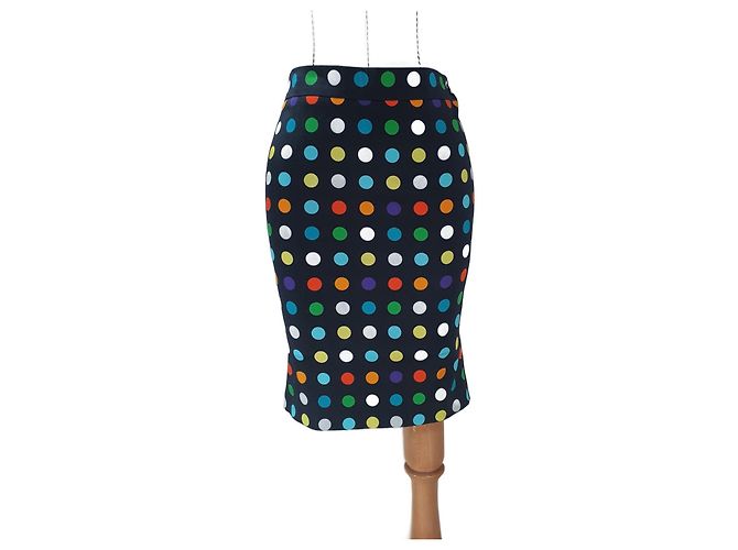 Saia midi de bolinhas Iceberg de algodão Multicor