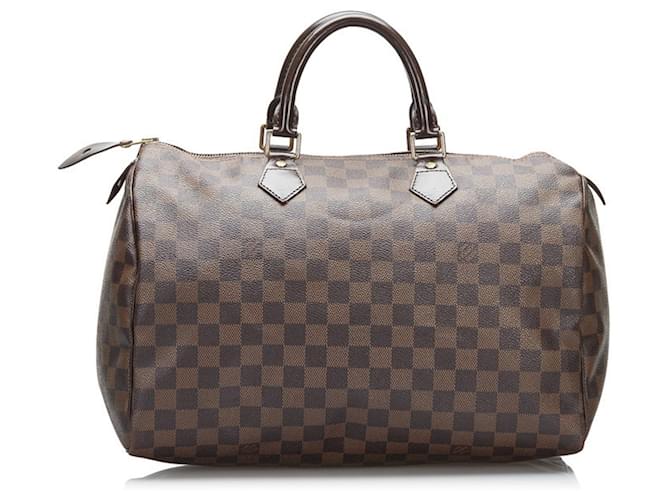 Louis Vuitton Speedy 35 Brown Cloth ref.929684 - Joli Closet