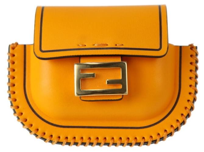 Fendi baguette Orange Leather  ref.929693
