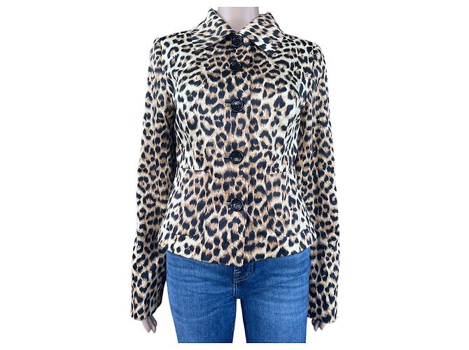 Hallhuber Donna Leopard Blazer Black Beige