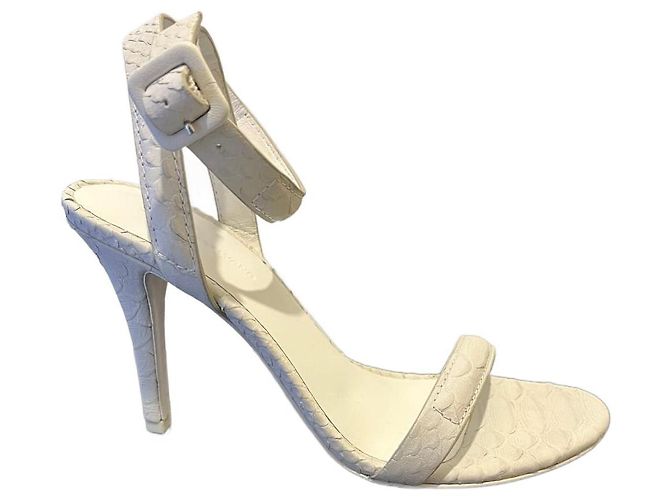 Alexander Wang "Antonia" Glacier White, Leather Sandals Python effect