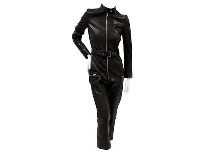 Christian Dior 9K$ nouvelle combinaison en cuir Noir  ref.930334