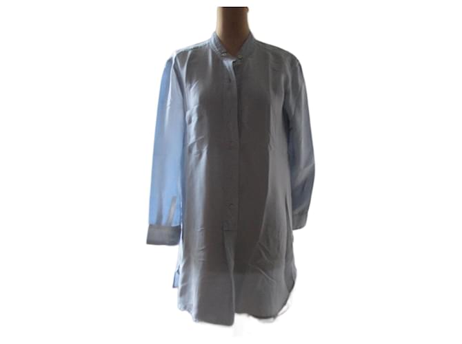 Isabel Marant Robe chemise, soie bleu porcelaine, taille 1. Bleu clair  ref.930343