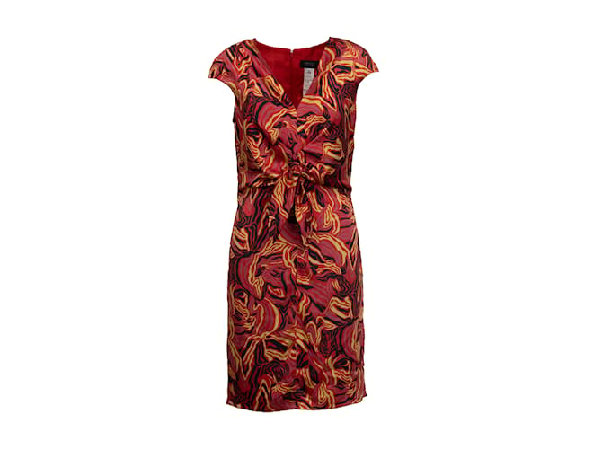 Versace Tie-knot Printed Dress Multiple colors Polyester  ref.930352