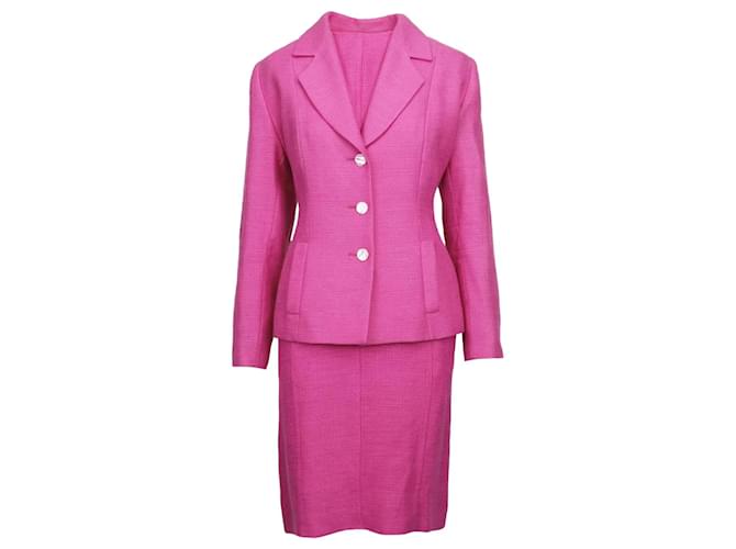 Completo abito e giacca Saint Laurent YSL Variation Rosa  ref.930353