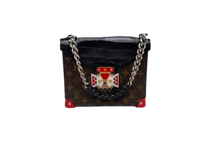 LOUIS VUITTON  Handbags T.  Leather Dark red  ref.930405