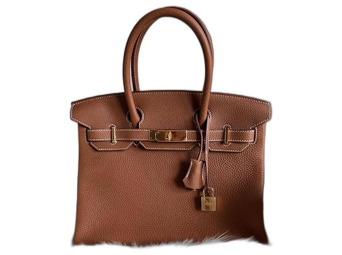 Hermès Birkin 30 Togo Gold Marron clair