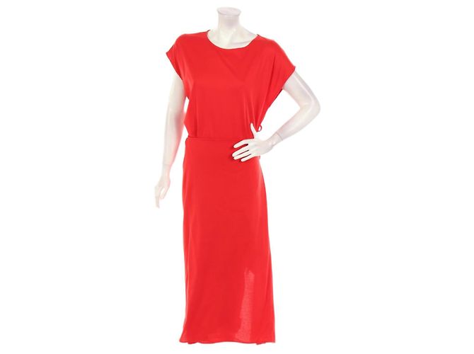 Vestido de algodón rojo Cos Talla L Roja