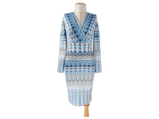 Hale Bob Kleid Blau Grau