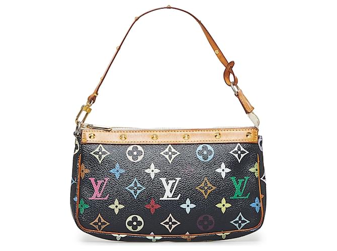 Louis Vuitton Pochette Accessoires Monogram Multicolor Black