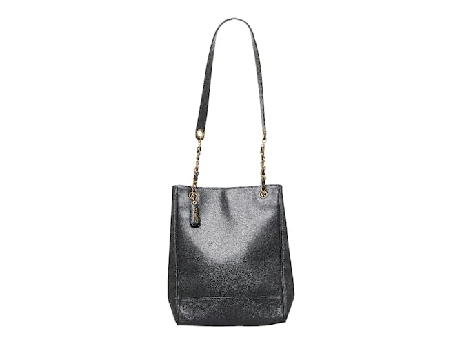 Borsa Chanel Coco Mark in pelle di caviale opaca in buone condizioni Nero  ref.931132