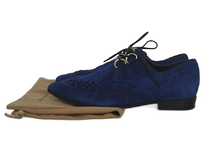 Burberry Lace ups Blue Suede  ref.931150