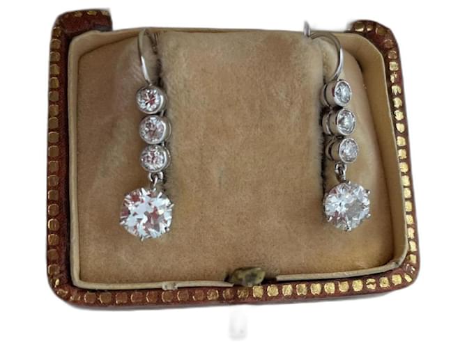 Autre Marque Boucles d'oreilles Diamant Blanc  ref.931168