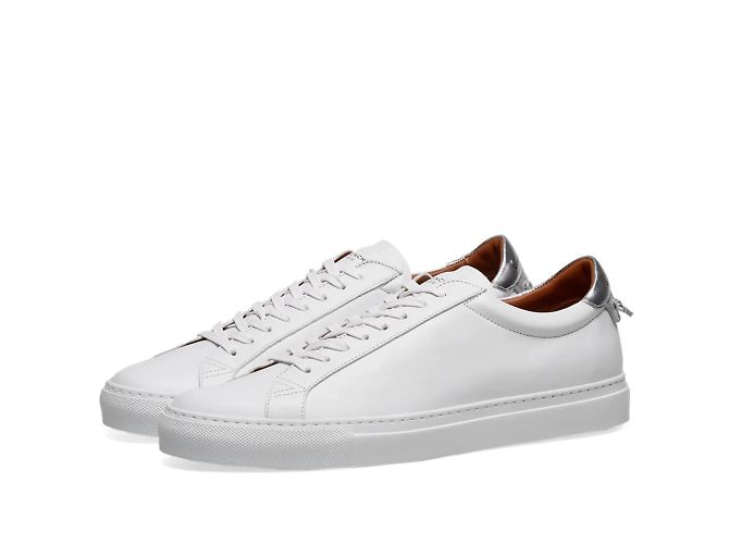 Baskets Urbaines GIVENCHY, Blanc et Argent, Taille 45
