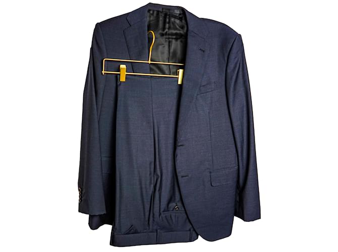 LOUIS VUITTON Suits FR 48 WOOL Blue ref.931316 - Joli Closet