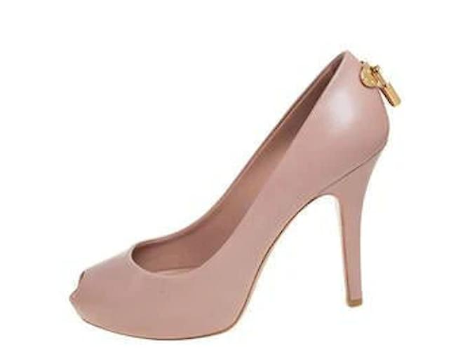 Louis Vuitton Pink Leather Platform Oh Really! Peep Toe Pumps Size