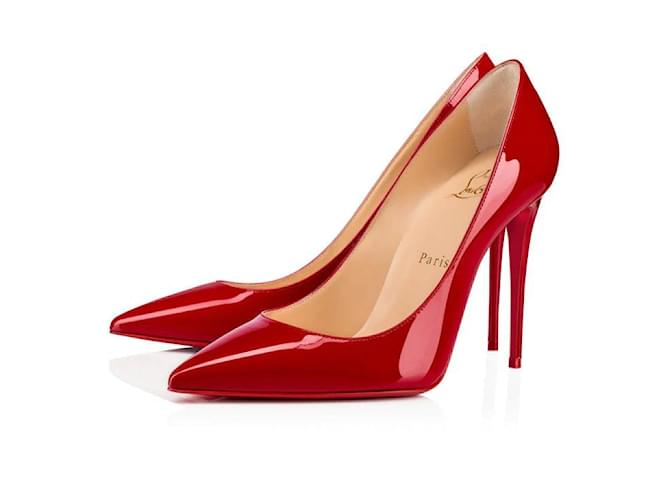CHRISTIAN LOUBOUTIN HeelsEU37.5Patent leather Red  ref.931351