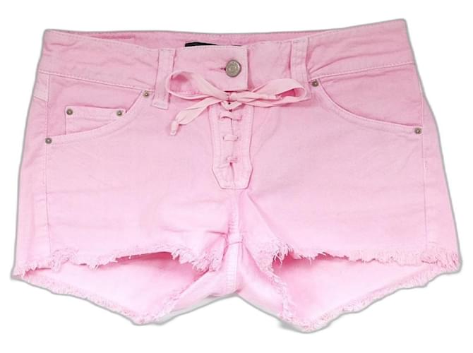 Isabel Marant SS11  Shorts jeans rosa mosca com amarração  ref.931420