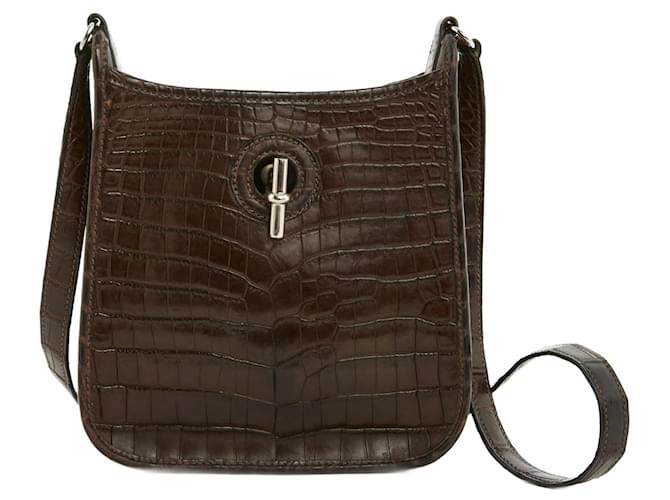 Hermès VESPA TPM EXOTIC EBONY Dark brown Exotic leather  ref.931421