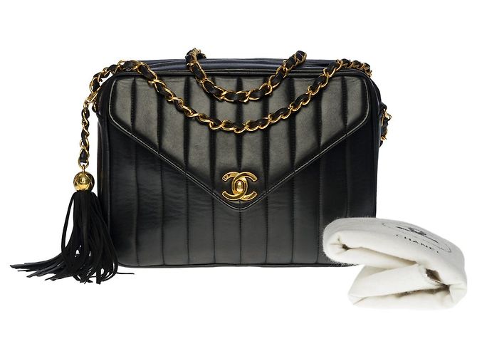 Borsa a spalla CHANEL camera in pelle nera - 100544 Nero