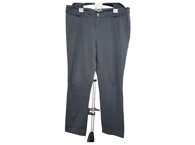 Pantalones pitillo Ralph Lauren negros de algodón XL
