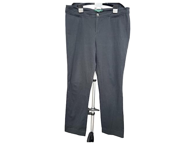 Ralph Lauren Un pantalon, leggings Coton Noir  ref.931477