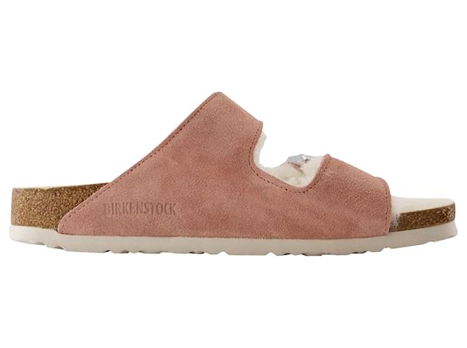 Arizona Shearling Sandalen – Birkenstock – Wolle – Pink Clay  ref.931483