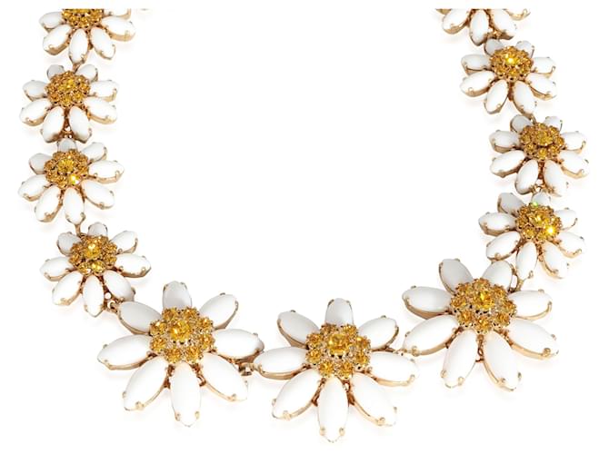 Collar en tono dorado con margaritas de cristal de Dolce & Gabbana Metálico Metal  ref.932359
