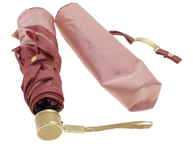Céline Guarda-chuva dobrável de lona macadame CELINE Nylon rosa original9495  ref.932710
