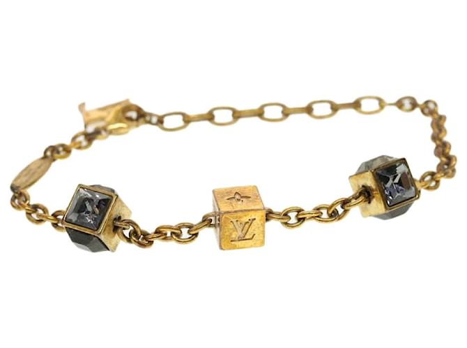 Louis Vuitton Gamble Crystal Gold Tone Bracelet in Metallic