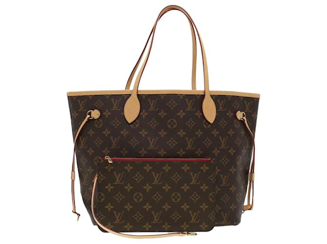 LOUIS VUITTON Monogram Neverfull MM Sac cabas Rouge M41177 LV Auth S439A Toile Monogramme  ref.932764
