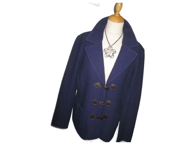 Autre Marque Antonelle Wool Jacket Blue Dark blue