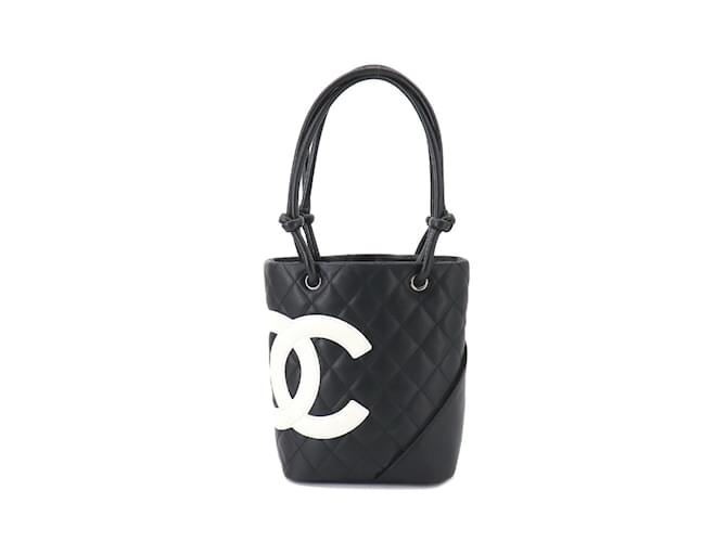 Chanel Cambon line Tote Bag Black Leather ref.932809 - Joli Closet