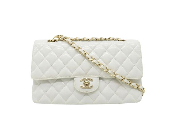 Timeless Chanel Classic Flap Shopper Bag White