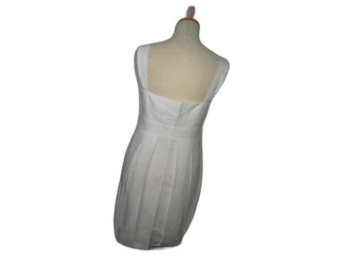 Massimo Dutti Dresses White Cotton  ref.932928