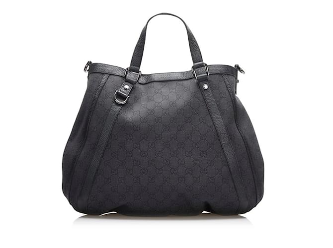 GUCCI BABOUSKA M HANDBAG 207291 IN COATED GG MONOGRAM CANVAS TOTE