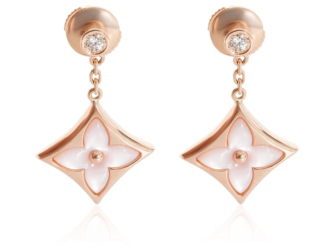 Louis Vuitton Color Blossom BB Star Earrings in 18K Rose Gold 0.08 ctw  Black Metal Pink gold ref.933020 - Joli Closet