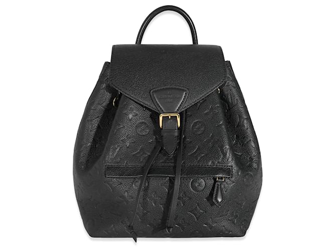 Louis Vuitton Black Monogram Empreinte Montsouris Backpack Beige Leather  ref.933049 - Joli Closet