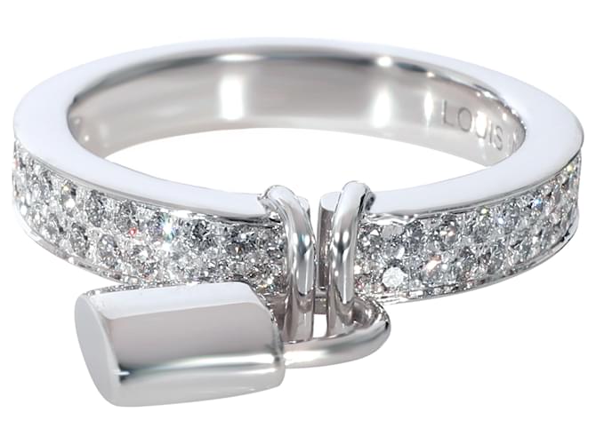 Louis Vuitton Lockit Ring in 18K white gold 0.40 ctw Pink Metal  ref.933110